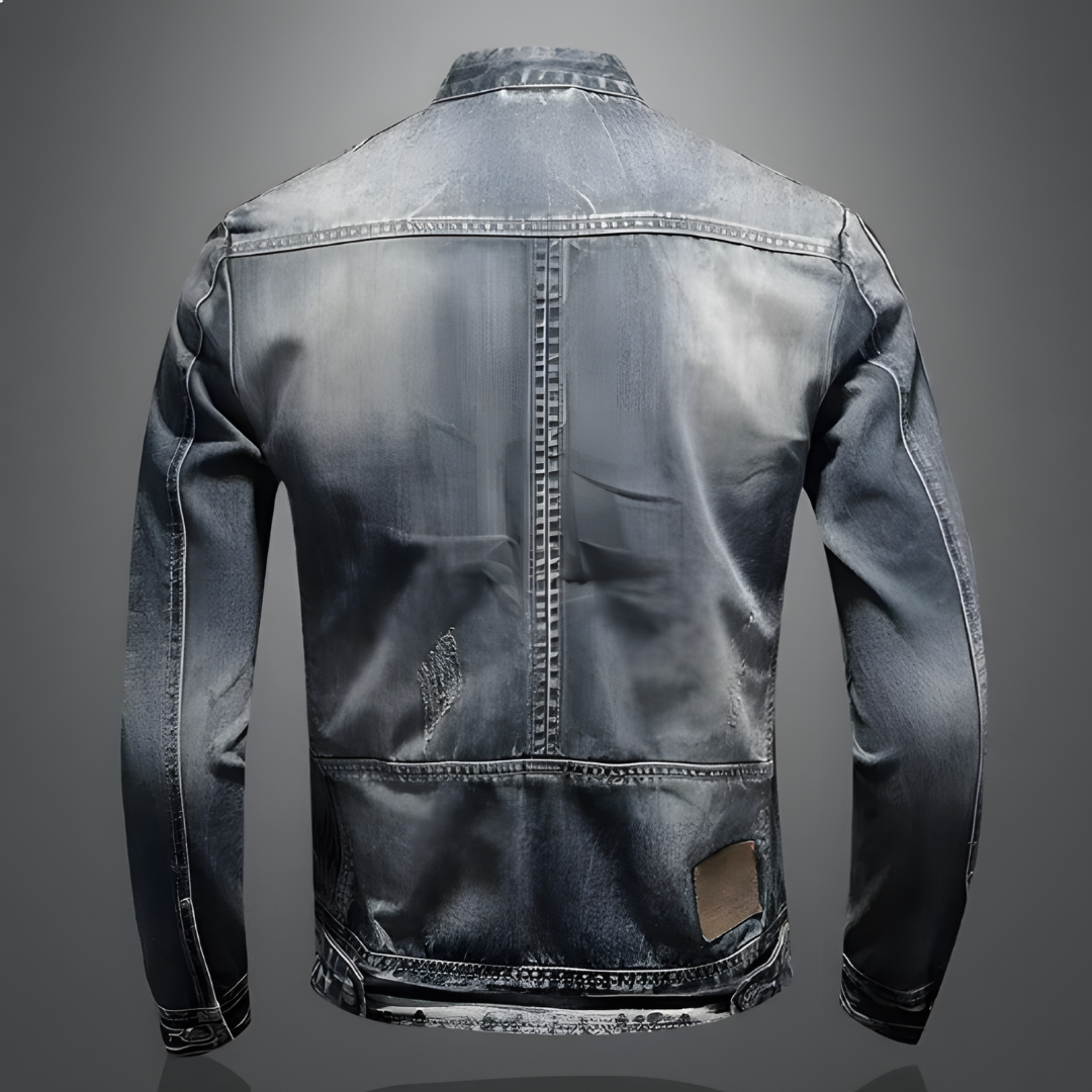 Blauwe Denim Jacket voor Mannen