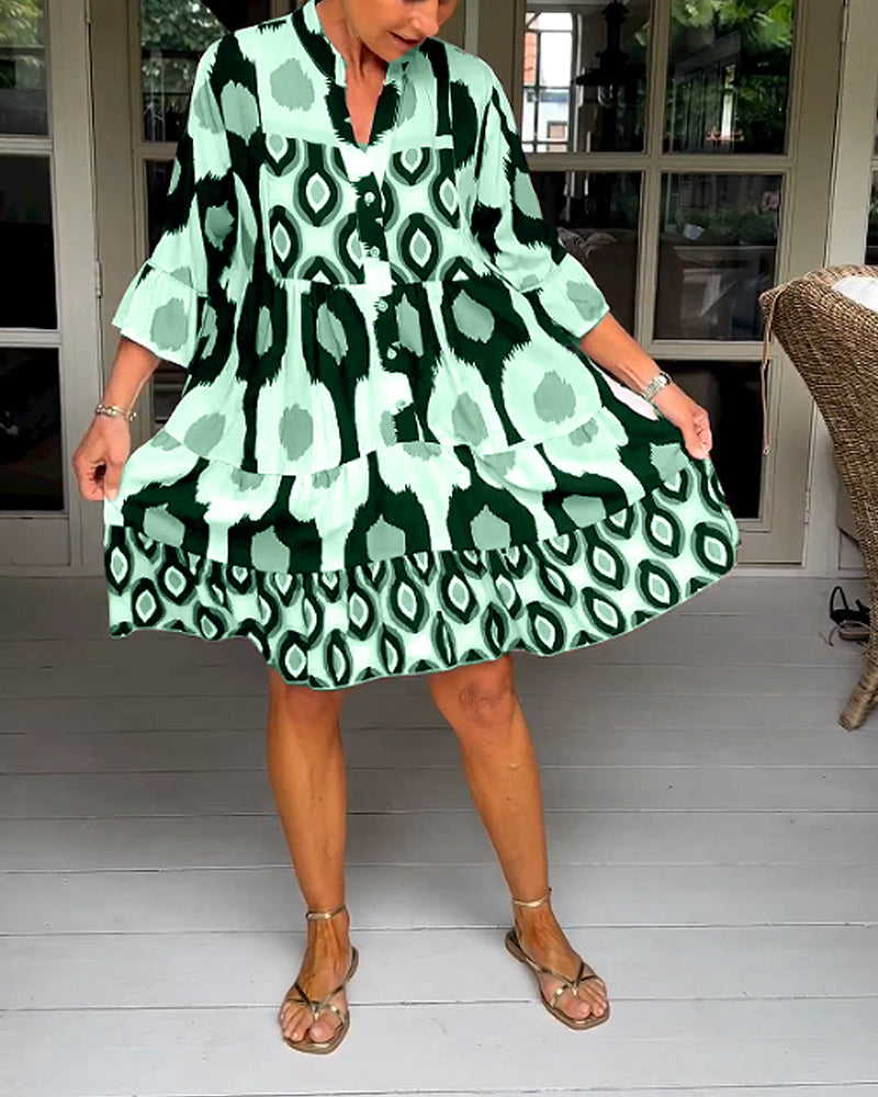 Vrouwelijke Jurk met Moderne Print