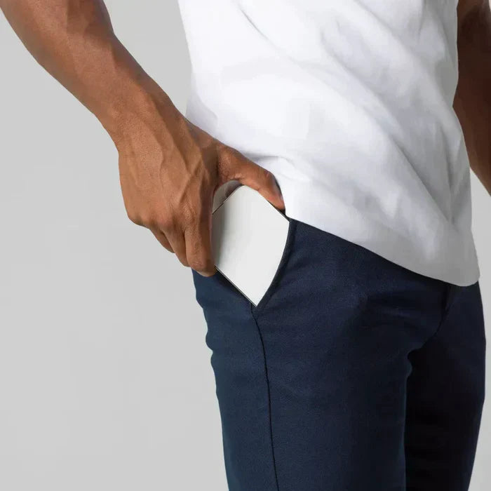 Heren Chino Broek Comfortabel Klassieke Stijl