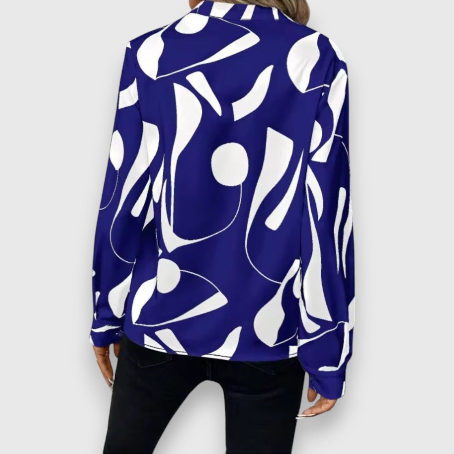 Dames Blouse Met Grafisch Patroon Comfortabele Pasvorm