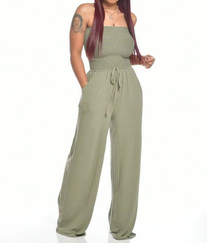 Vrouwelijke Jumpsuit Zonder Bandjes Zomerjurk Kort