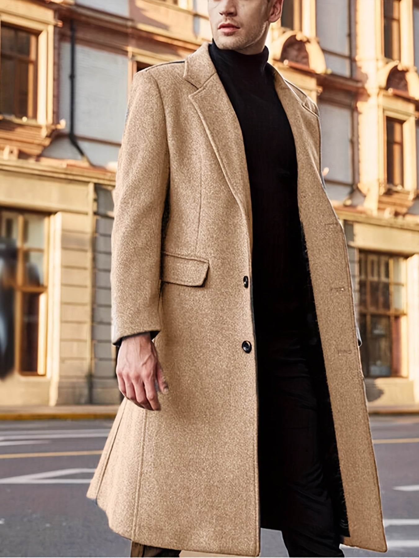 Heren Trenchcoat Elegant Zakelijk Waterdicht