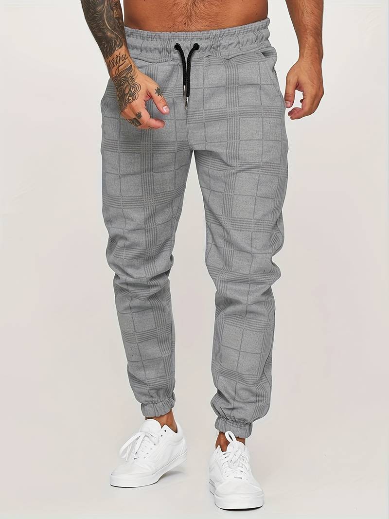 Herensportbroek Ruitpatroon Comfortabel Casual Dagelijks