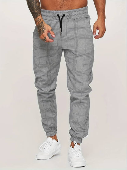 Heren Joggingbroek Ruitpatroon Comfortabel Casual