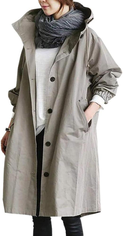 Trenchcoat Lange Stijl Vrouwen