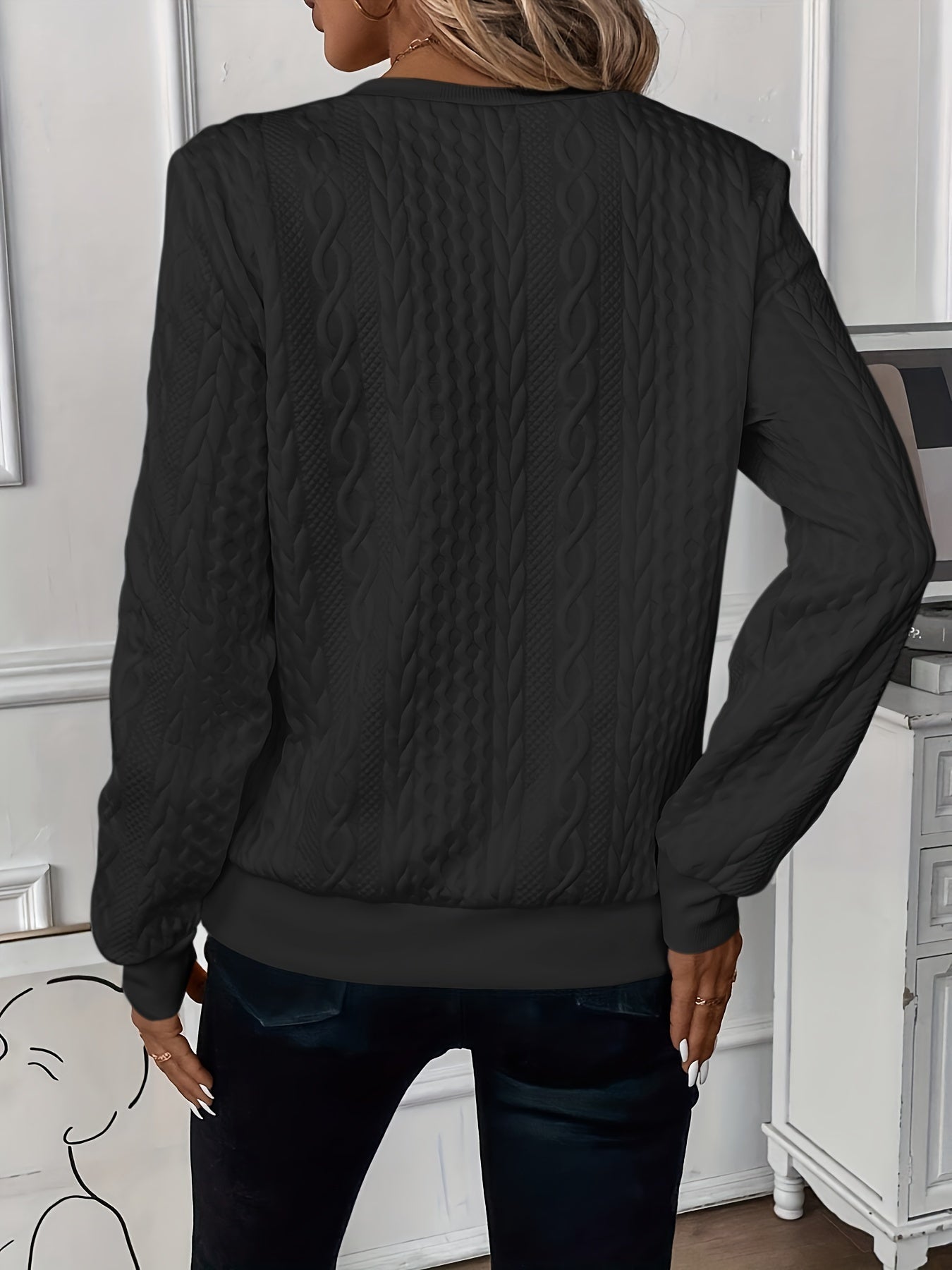 Dames Pullover Gebreid Met Strikdetail Elegant