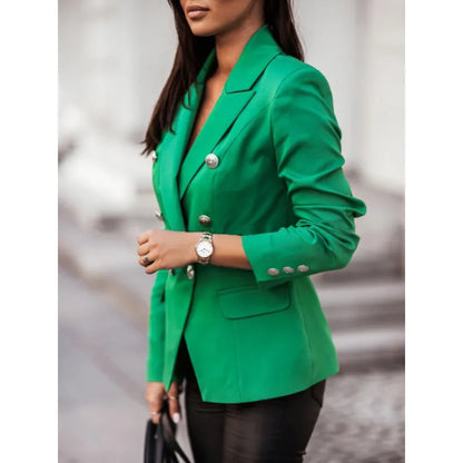Damesblazer Zakelijk Elegance met Dubbele Knoopsluiting