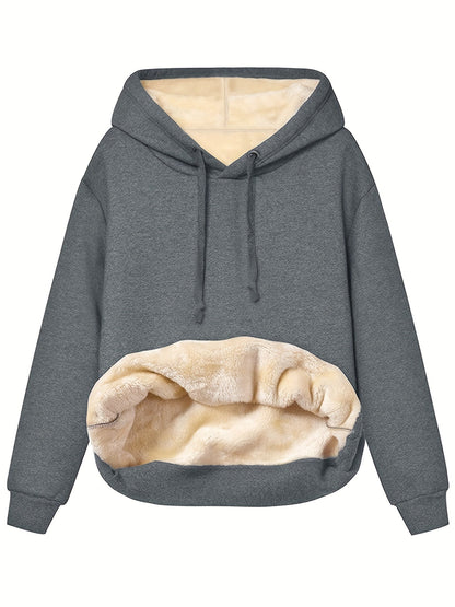 Dames Fleece Hoodie Capuchon Zacht en Warm Casual