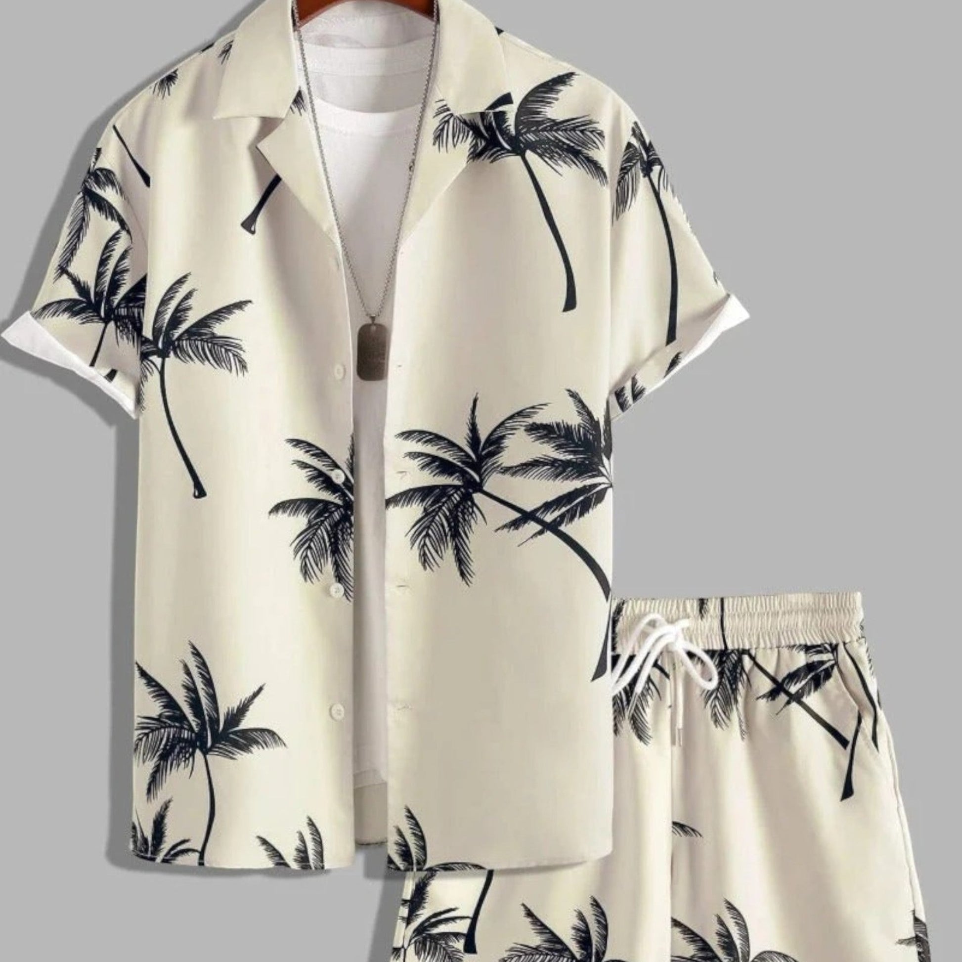 Herenset met Tropische Overhemd en Korte Broek - StudioMarella