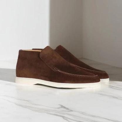 Leren Loafers voor Heren Met Gestikt Bovenwerk Comfortabel