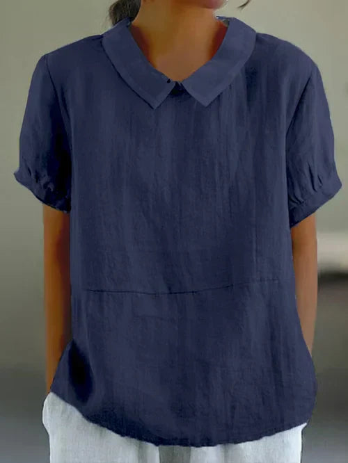 Vrouwelijke Elegante Katoenen Blouse