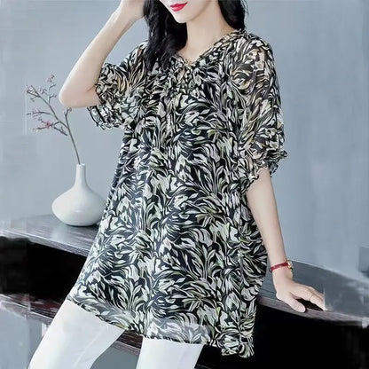 Lente Blouse Grote Maat Chiffon Vrouwen Zomer