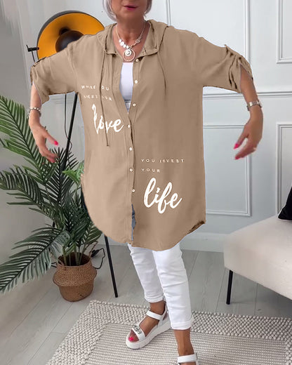 Softshell Jas met Kap Donkerblauw Love Life