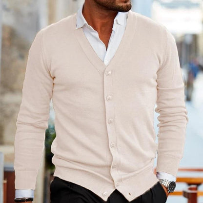 Mannen Cardigan Casual Stefan Vest Zwart