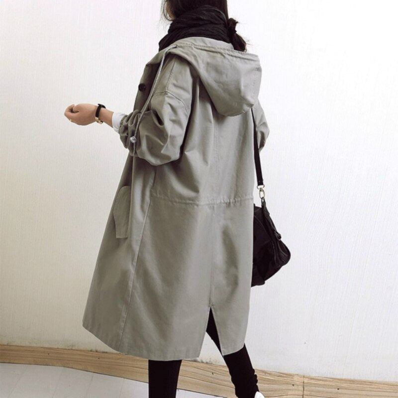 Trenchcoat Lange Stijl Vrouwen