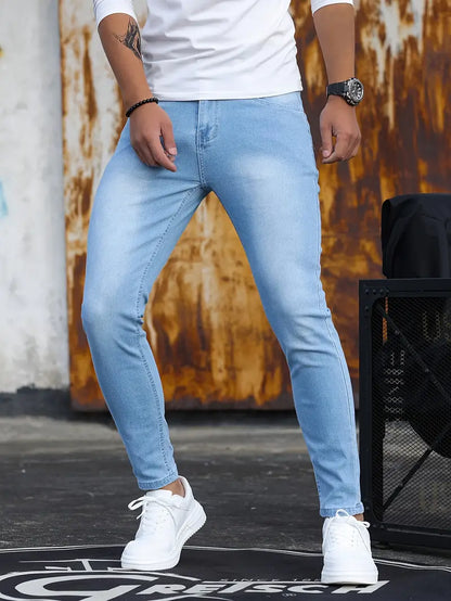 Heren Skinny Jeans van Stretch Denim Comfortabel en Stijlvol