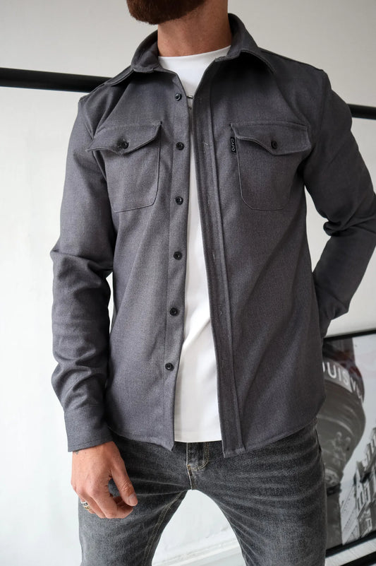 Heren Overshirt Casual Shirtjas met Knoopsluiting Modern Design - StudioMarella