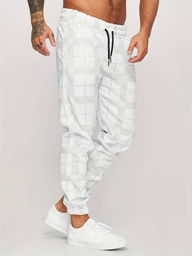Heren Joggingbroek Ruitpatroon Comfortabel Casual