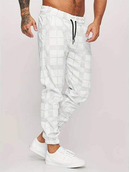 Heren Joggingbroek Ruitpatroon Comfortabel Casual
