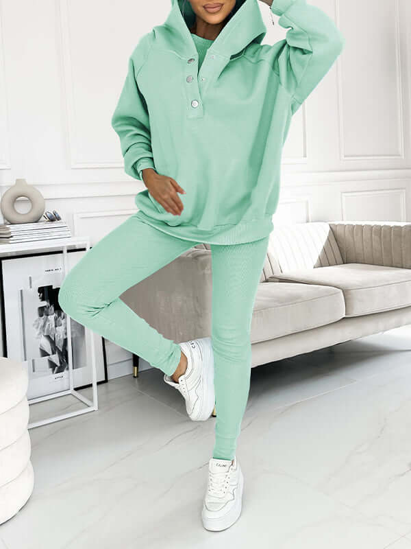 Dames Hoodie Set Fleece - Comfortabele Trui met Broek