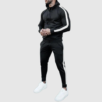 Herentrainingspak Capuchon Witte Strepen Sportief Design - StudioMarella