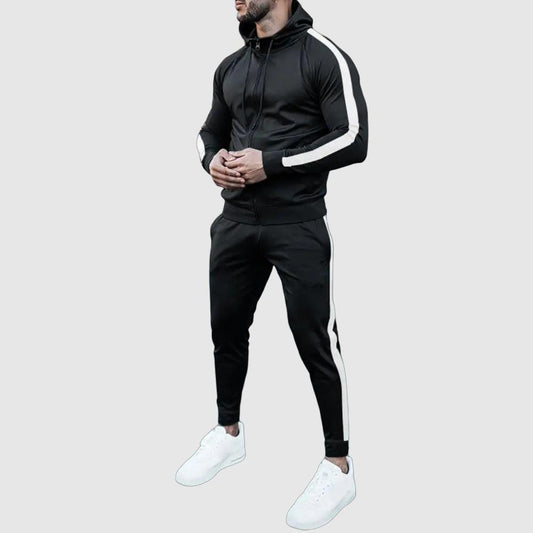 Herentrainingspak Capuchon Witte Strepen Sportief Design - StudioMarella