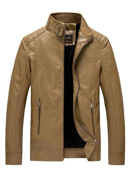 Leren Jas met Ritszakken Elegante Design
