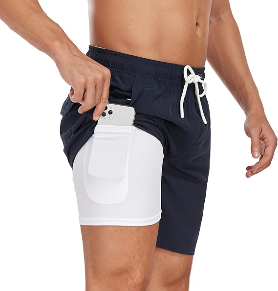 Herenswimshort Sportivo Zwart Blauw