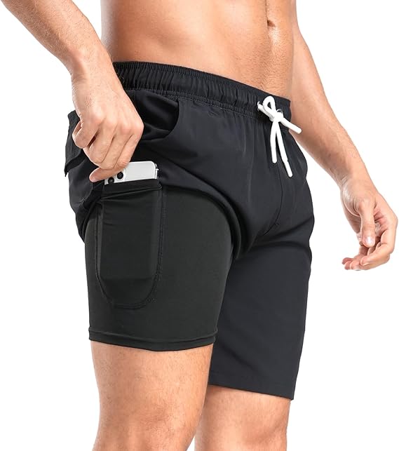Herenswimshort Sportivo Zwart Blauw