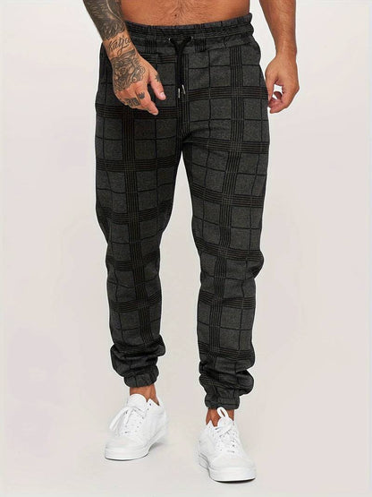 Heren Joggingbroek Ruitpatroon Comfortabel Casual