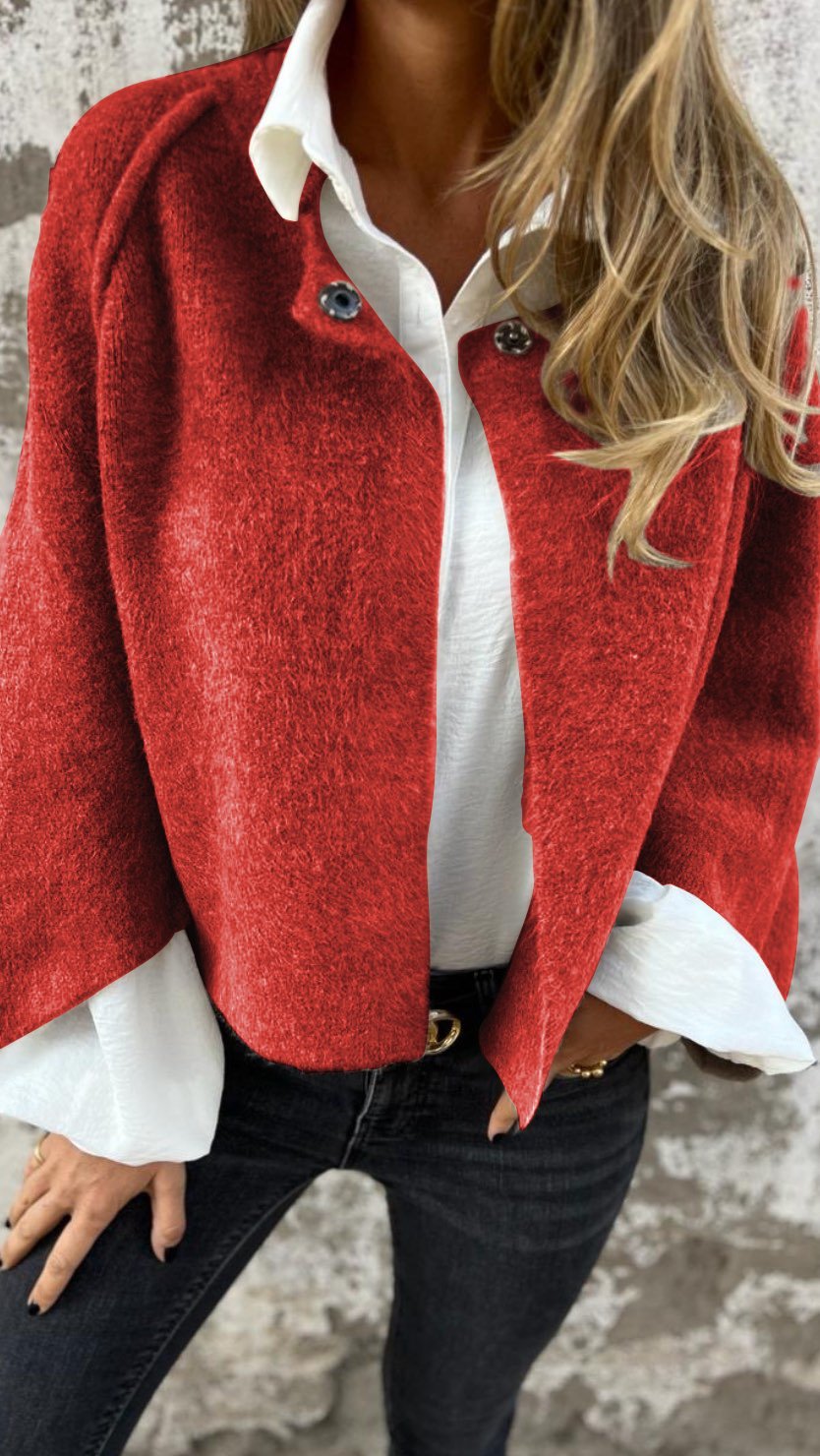 Dames Wollen Coat Lange Warme Jas