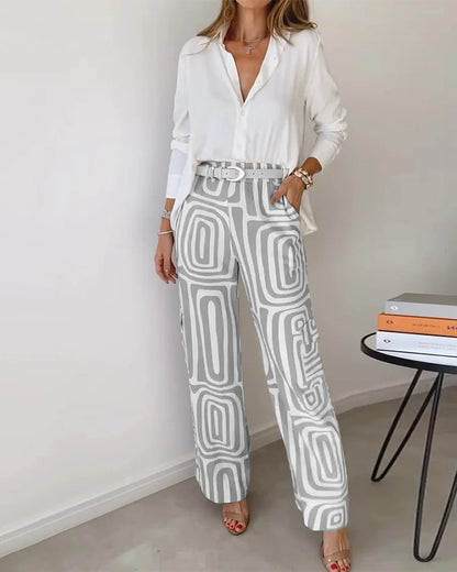 Vrouwelijke Jumpsuit Tweedelig Jurk Set