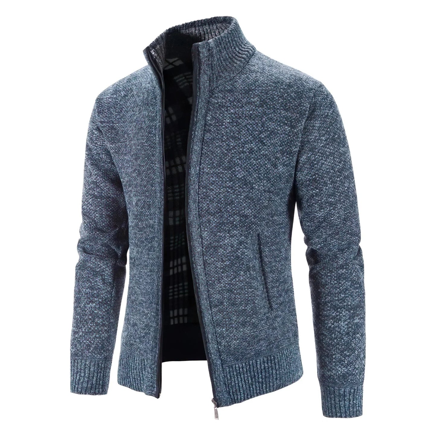 Heren Vest Grofgebreid Rits Vest Warm en Stijlvol