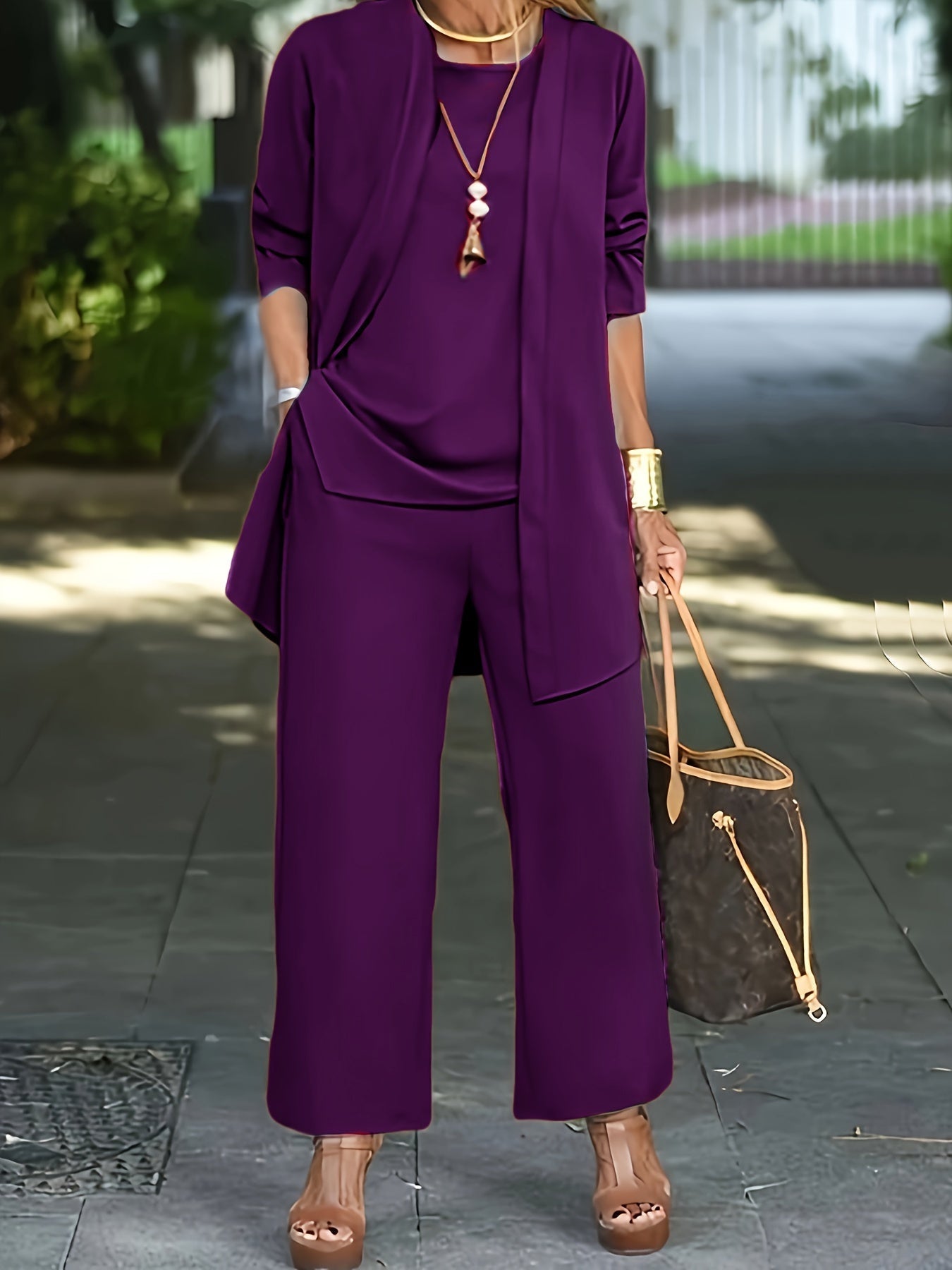 Dames Elegante 3-delige Set Stijlvol Comfortabel