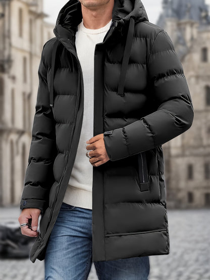 Heren Winterjas Warm met Capuchon en Grote Zakken