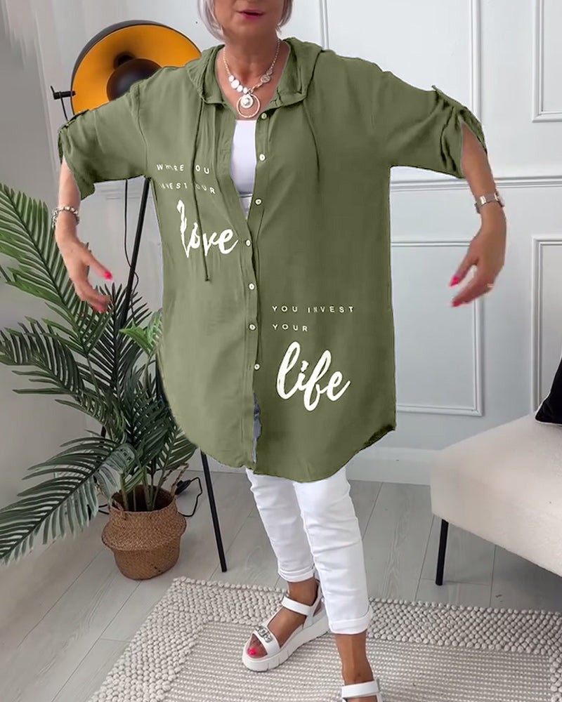 Softshell Jas met Kap Donkerblauw Love Life