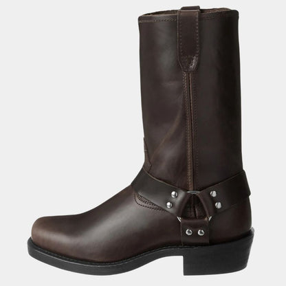 Leren Cowboylaarzen Vintage Stijl Bruin