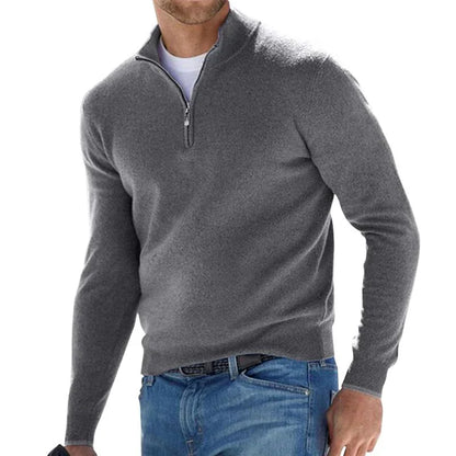 Katoenen Trui Half-Zip voor Heren en Dames