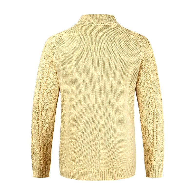 Dikke Heren Cardigan Kabelbrei Warm en Zacht