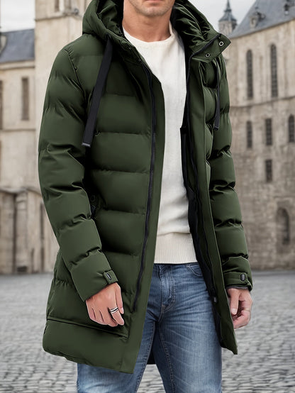 Heren Winterjas Warm met Capuchon en Grote Zakken