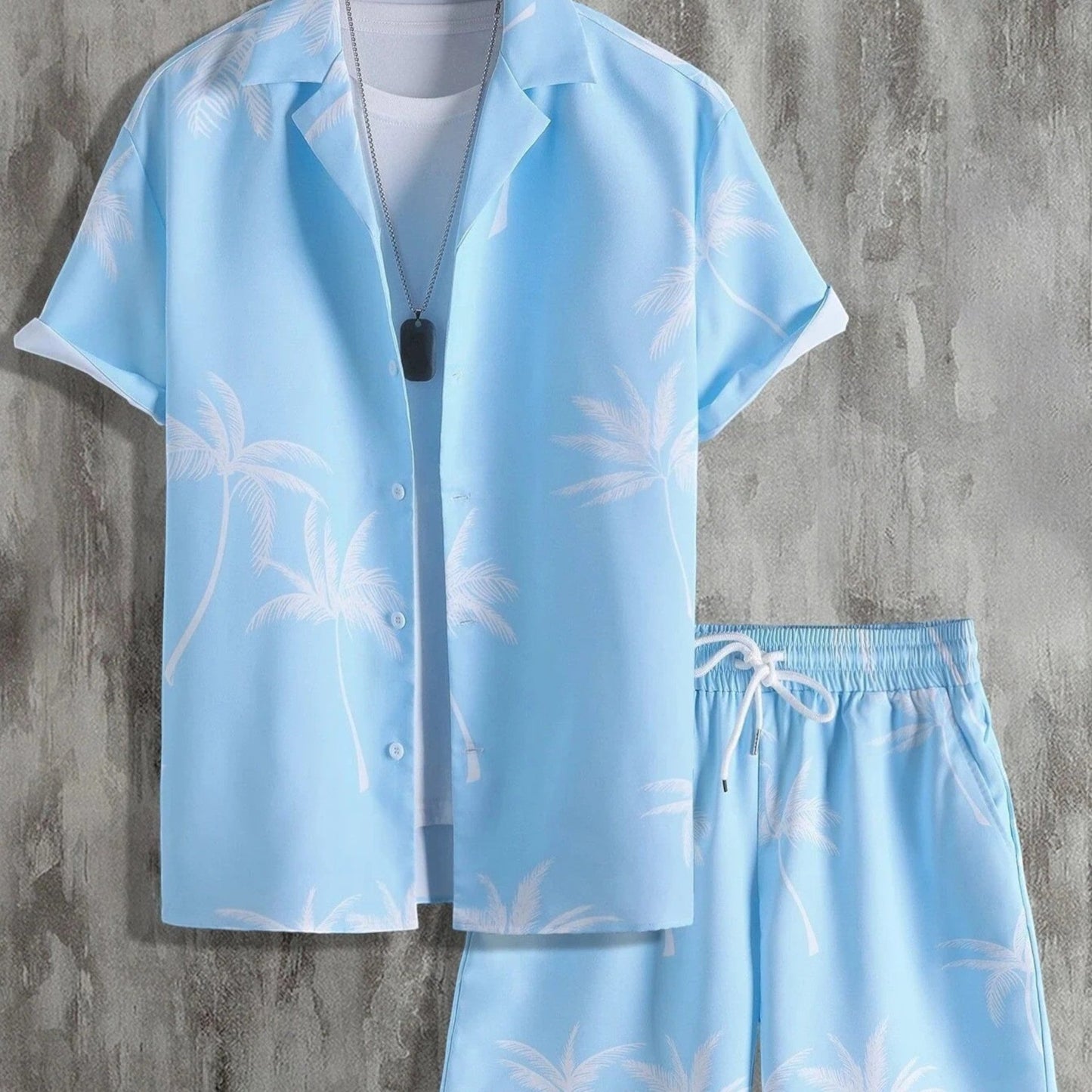 Heren Kleding Set: Tropicale Overhemd en Korte Broek