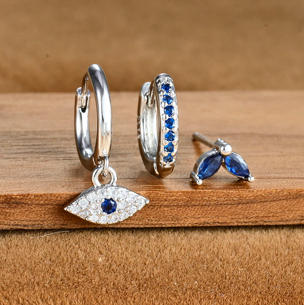 Athena Oorbellen Set Zilverkleurig Elegante Sieraden