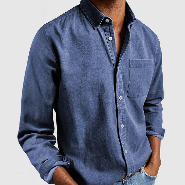Heren Overhemd Wit Klassiek Stijl Fynn
