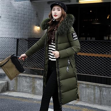 Dames Pufferjas Warm Imitatiebont Capuchon Winterjas