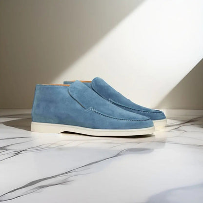 Leren Loafers voor Heren Met Gestikt Bovenwerk Comfortabel