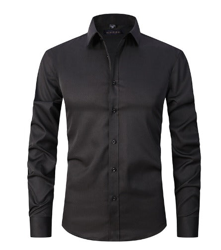 Heren Overhemd Strijkvrij Comfortabel Stretch