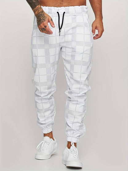 Heren Joggingbroek Ruitpatroon Comfortabel Casual