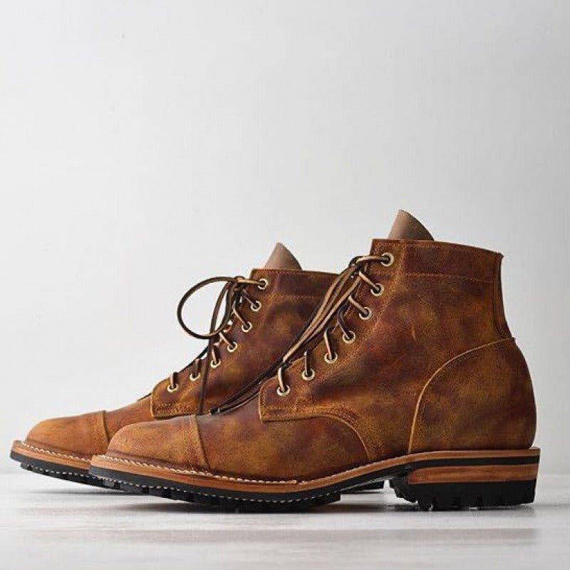 Heren Enkelhoge Veterschoenen met Gripzool en Stevige Zool