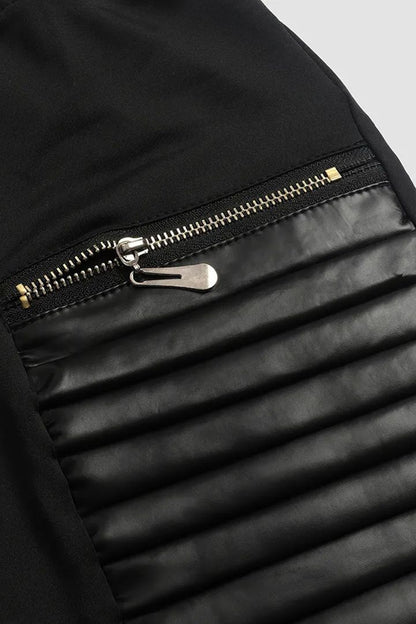 Leren Pantalon Met Rits Sluiting