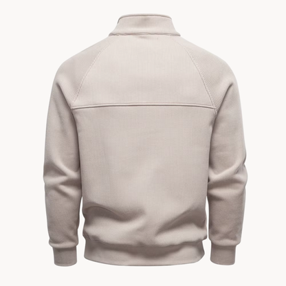 Heren Trui Katoenmix Quarter-Zip Casual Design